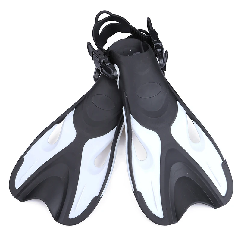 China OEM ODM open heel adjustable strap 3 size 37-46 adults TPR rubber long scuba dive fins free diving fins