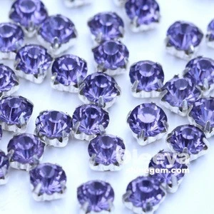 China tanzanite sew on chaton in claw setting factory for wholesale agent