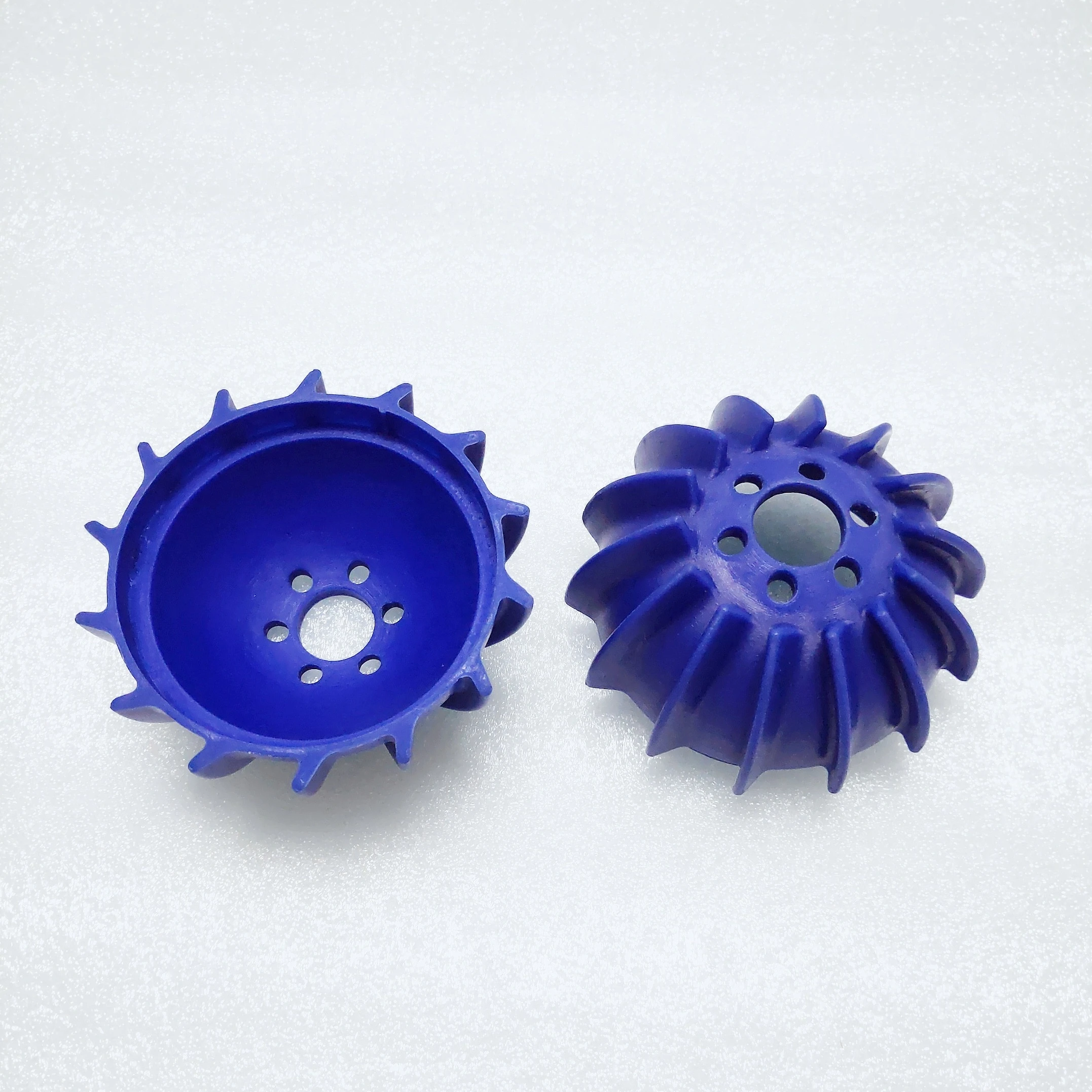 Chinese OEM plastic parts - Cheap customized blue rubber / plastic parts processed by vacuum casting