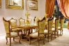 classic baroque dining table and chair set and hand carved dining table set-HSCD03