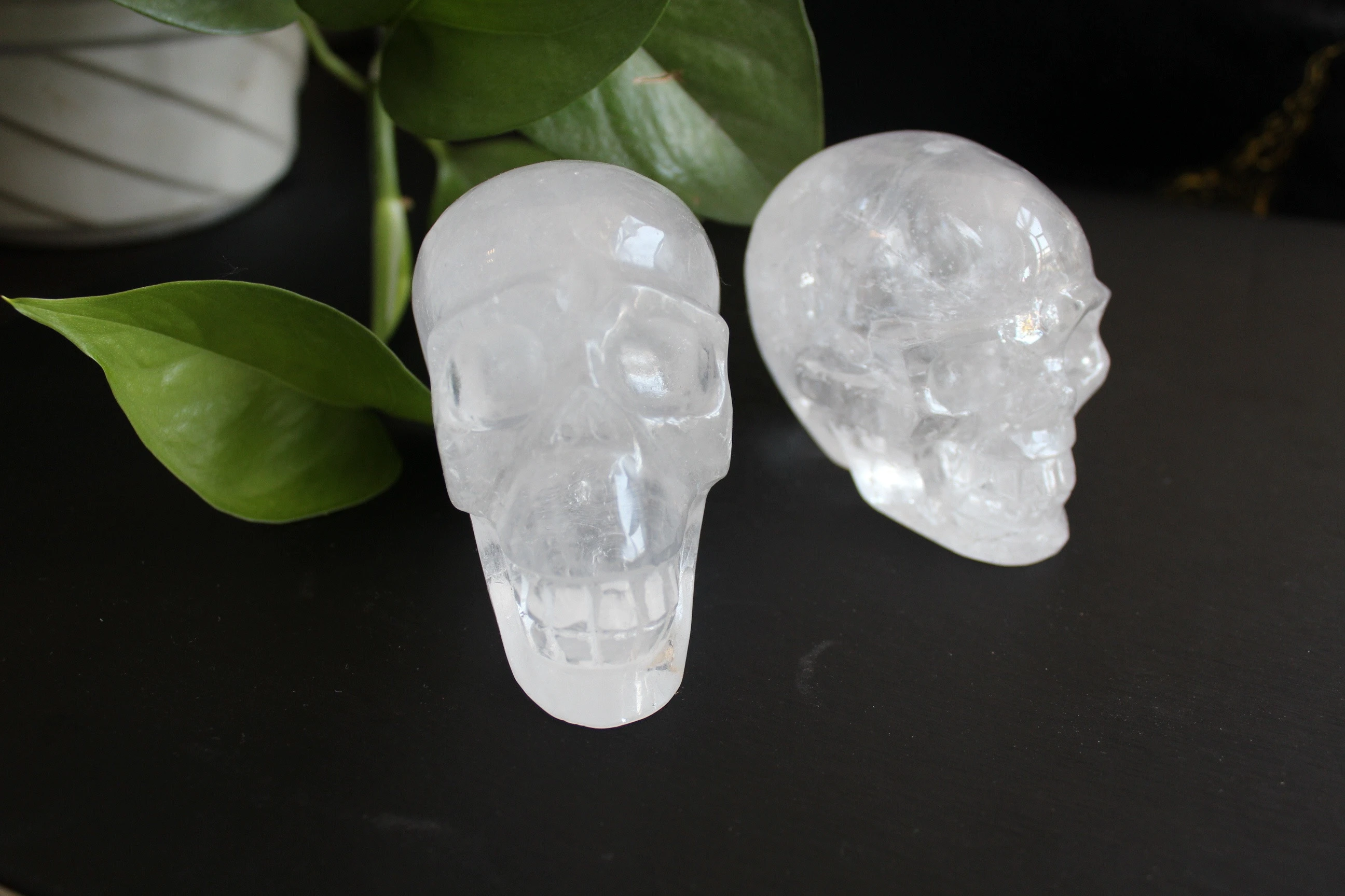 Clear quartz head gift crystal stone craft