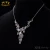 Import Colorful Marquise Y Shape CZ Drop Pendant Statement Necklace Rhodium Plating Woman Fashion Costume Jewelry from China