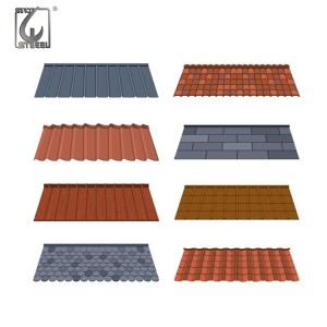 colorful stone coated metal roof tile roofing stone