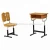 competitive price single student desk and chair school sets, school furniture adjustable table