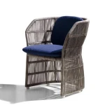 Contemporary style leisure garden outdoor furniture aluminum frame rattan chair