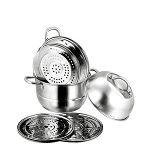 cooking steam pot stainless steel large food steamer with color box