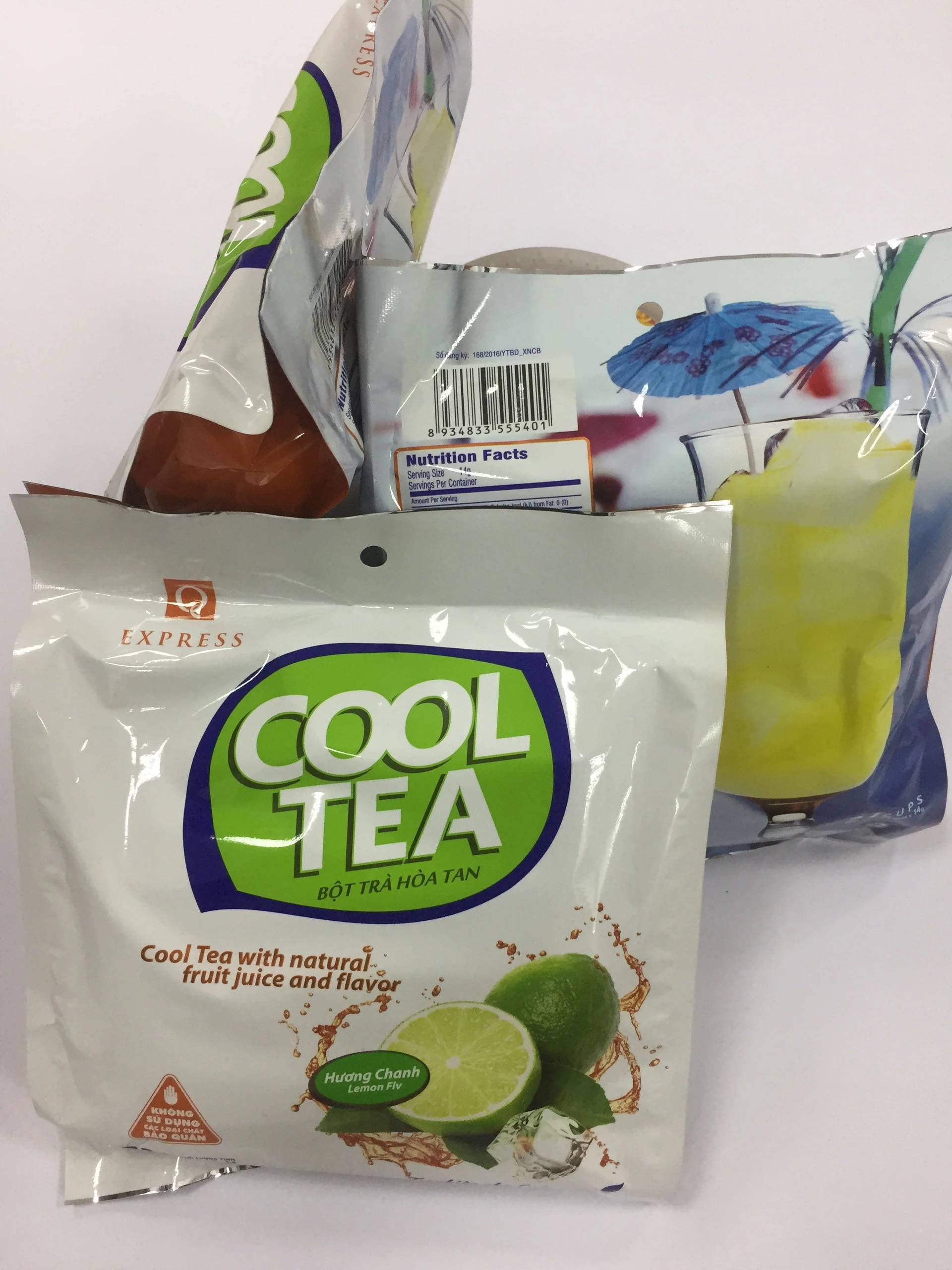 cool tea with natural fruit juice and lemon flavour 336g Vietnamese FMCG Products  instant tea selling Vietnam product