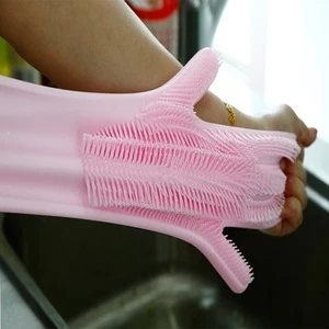 Creative Home Washing Cleaning Gloves Garden Kitchen Dish Food Grade Silicone Household Cleaning Gloves