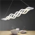 Import Creative Nordic restaurant chandelier LED simple long strip personality art bar office aluminum chandelier from China