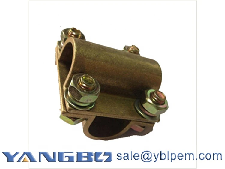 Cross Clamp Manufacturer Factory Direct Sales Have Long Service Life, Smooth Fiber Optic Cable Cross Tube Clamp Tube, Copper