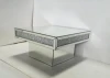 Cubic Crushed Diamond Mirrored Living Room Coffee Table