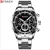 Import CURREN 8355 Fashion Mens Watches With Stainless Steel  Luxury Brand Sports Chronograph Mens Quartz Watch from China