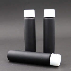 Custom 45ML 113mm Matte Black Quality Roll Tube Glass Tubes Child Proof Container