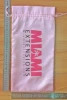 Custom baby pink silk satin hair stylist travel bag hair extensions packaging bags