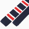 Custom Brand Mens Classic Stripe Knitted Polyester Ties