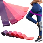 Custom exercise latex body fitness  5 level purple resistance band