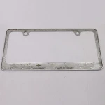custom logo european US metal car plate holder license plate frame embossed