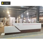 Custom Made Standing Wood Modern Front Hotel Reception Desks White Design