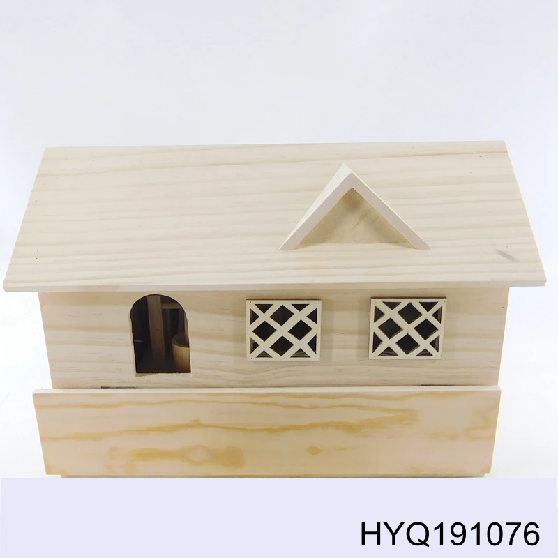custom natural unfinished wood doll house wholesale