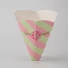 Custom paper crepe cone holder disposable egg waffle packaging box