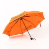 custom pongee fabric 3fold umbrella promotional rain umbrella
