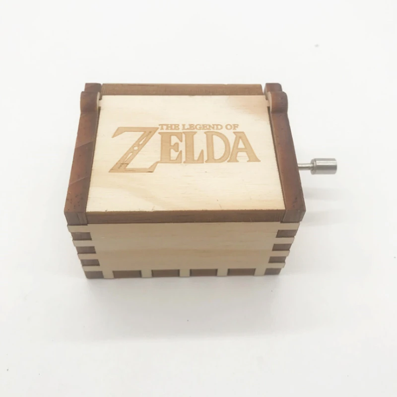 Custom solide wooden hand crank music box