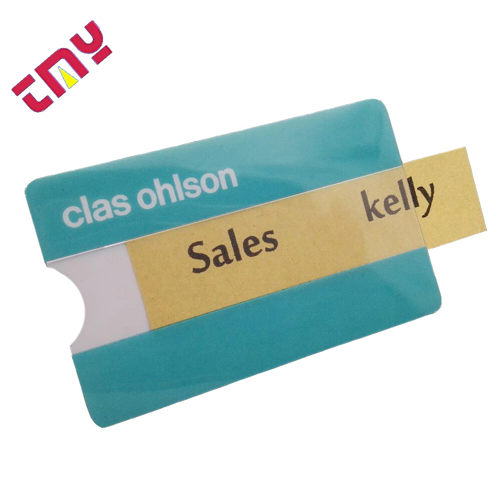 Custom Sublimation Round Blank Magnetic Reusable Safety Pin  Plastic PVC Acrylic Name Badge With Window