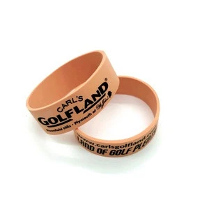 Custom text light pink  rubber bracelets  Wristbands Silicone Rubber