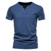 Custom Wholesale T Shirt Casual Classic Mens Clothing Tops V-neck Tee Shirt Men