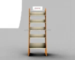 customer design modern unique wood literature display rack