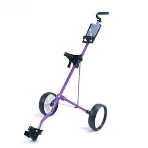 Customized Aluminum Plastic Handle golf trolley 3 wheels Without Electric Golf Trolley