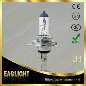 Customized design Stainless steel base 60W 55W H4 Yellow car lamp halogen bulb