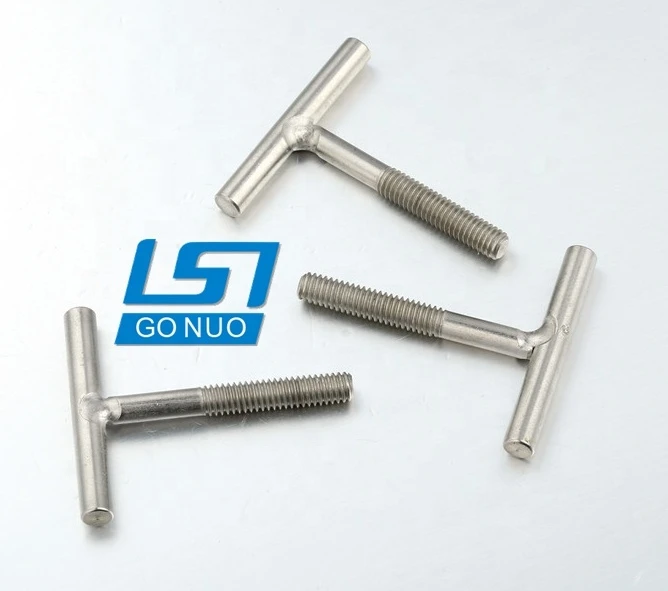 Customized stainless steel 304 316 half threaded welded handle T bolt