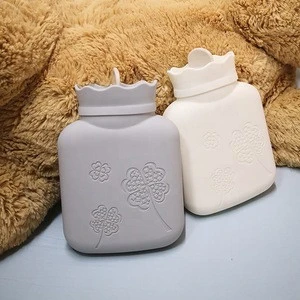 Cute childrens parents mini silicone handheld safety hot water bottle