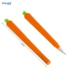 Cute creative cartoon vegetable carrot roller ball pen funny school stationery office supply gifts silicone gel ink pens