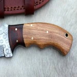 DAMASCUS STEEL RAIN DROP PATTERN HUNTING TRACKER KNIFE WITH OLIVE WOOD HANDLE  (U320)