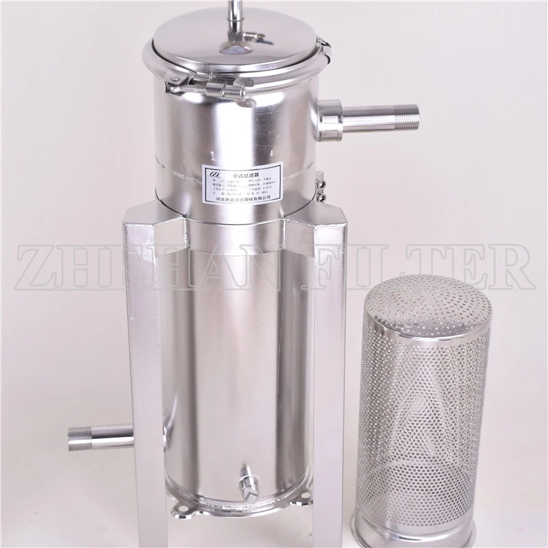 diameter 200mm height 1060mm Stainless steel bag filter working pressure 0.4 0.6Mpa or customized