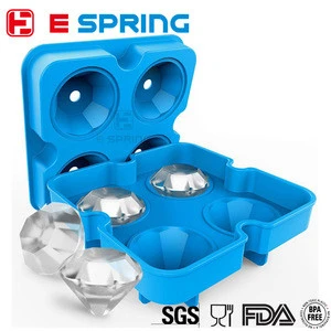 Diamond Shape 3D Ice Cube Mold Bar Party Whiskey Cocktail Silicone Ice Ball Mold Maker Tray Chocolate Mold Kitchen DIY Tool