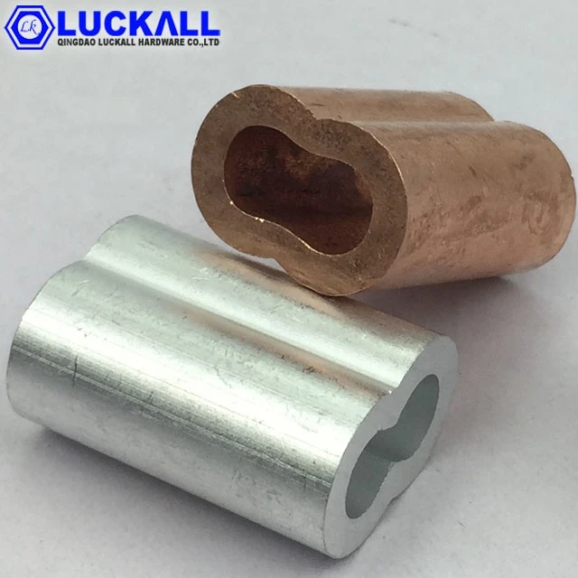 DIN3093 Steel Metal Wire Rope Hexagon Aluminium Cable Ferrule Oval Sleeve Qingdao Supply 2MM