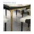 Import Dining room dinning table 6 chairs set Modern luxury glass top Metal base  dinning table hot pot Expandable dinning table set from China