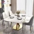 Import Dining Room Stainless Steel Modern Luxury Marble Top Dining Tables and Chairs Set from China