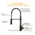 Import DQOK Matte Black Flexible Pull Down Sprayer Kitchen Mixer Tap Hot And Cold Kitchen Faucets from China