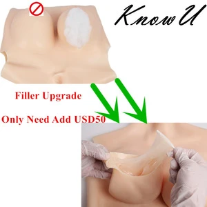 drop shippig KnowU silicone breast forms cotton filler upgrade to Silicone filler