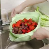 Dropshipping Kitchen gadgets Plastic Draining Basket With Handles Kitchen Cheap Vegetable Wash Drainer