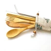DS 001 - 100% natural material of bamboo wooden cutlery for kitchen, travel EU Maket approval bamboo cutlery