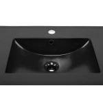 E60  popular design modern thin edge basin white bathroom vanity rectangular vessel sink wash