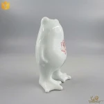 EDC237B Miniature Ceramic Porcelain Animal Ceramic Frog Figurine for Table Top Decoration