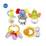 Educational baby toy newborn baby gift set high quality musical hand bells baby rattle toy set