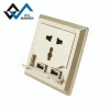 Electrical socket wall 5pin Multi-function socket Elephant white Champagne Gold Black switch and socket