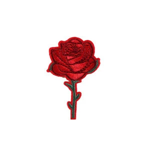 embroidery patch hand rose flower patches embroidery for Women Clothing